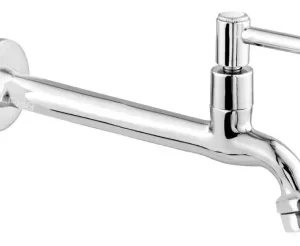 Torneira Tanque/Cozinha Parede Metal 22cm