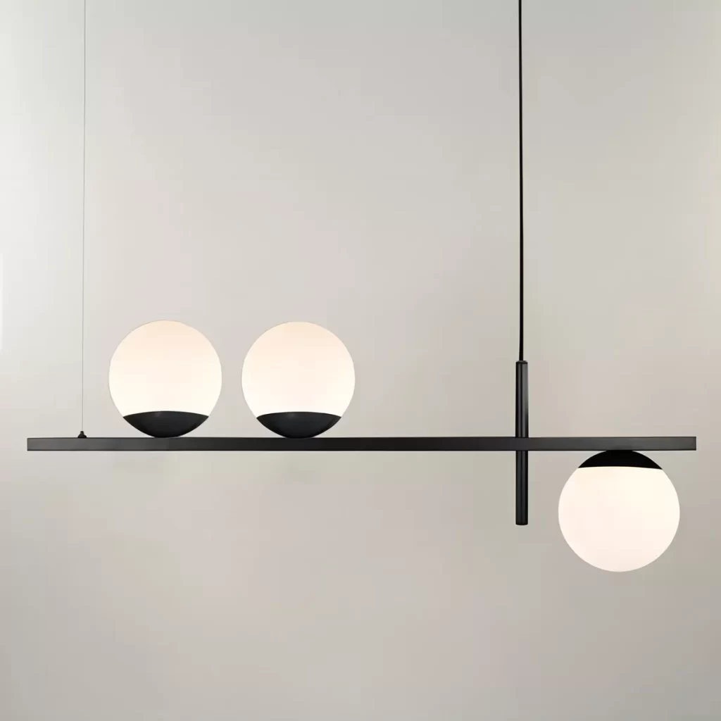 Pendente Preto Fosco Vidro Globo