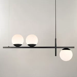 Pendente Preto Fosco Vidro Globo
