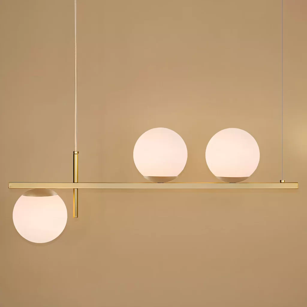 Pendente Dourado Vidro Globo