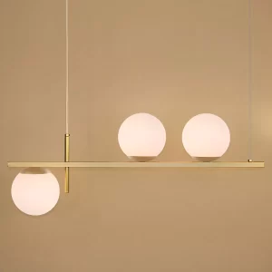 Pendente Dourado Vidro Globo