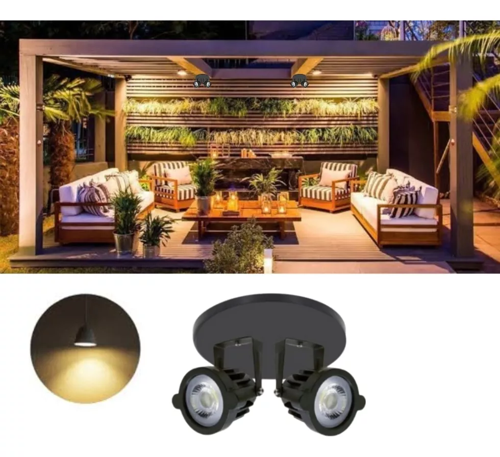 Spot Duplo Sobrepor Interno e Externo – kit com 2