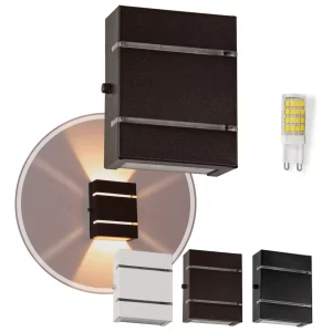 Arandela Slim Interna Externa Alumínio Friso + Led G9