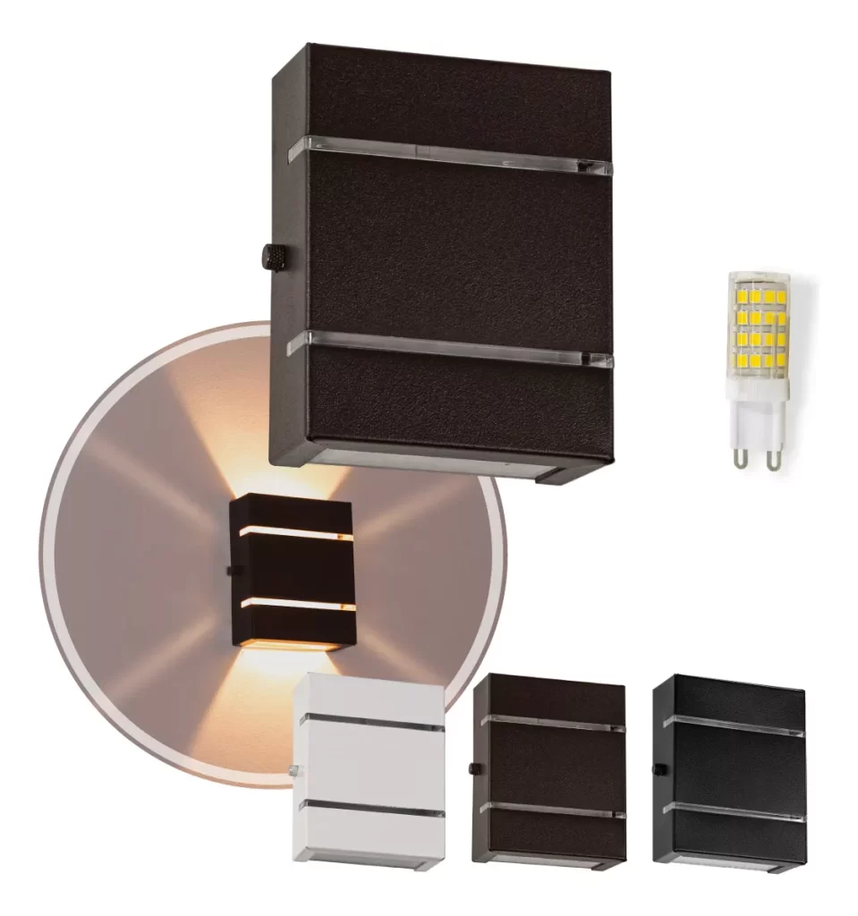 Arandela Slim Interna Externa Alumínio Friso + Led G9