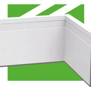 Kit 4 Barras Rodapé Poliestireno Meu Rodapé 10cm X 2m Branco (valor por metro linear)