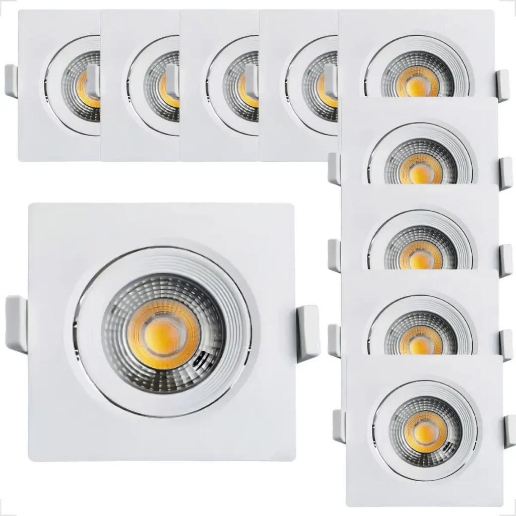 Kit 10 Spot Led 7w Direcionável 3000k