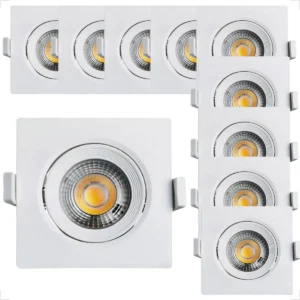 Kit 10 Spot Led 7w Direcionável 3000k