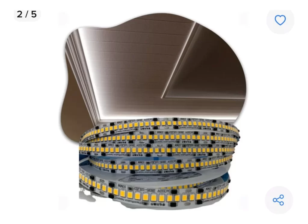 Fita Led 110v/220v Direta 240leds/m Rolo 10m Não Usa Fonte