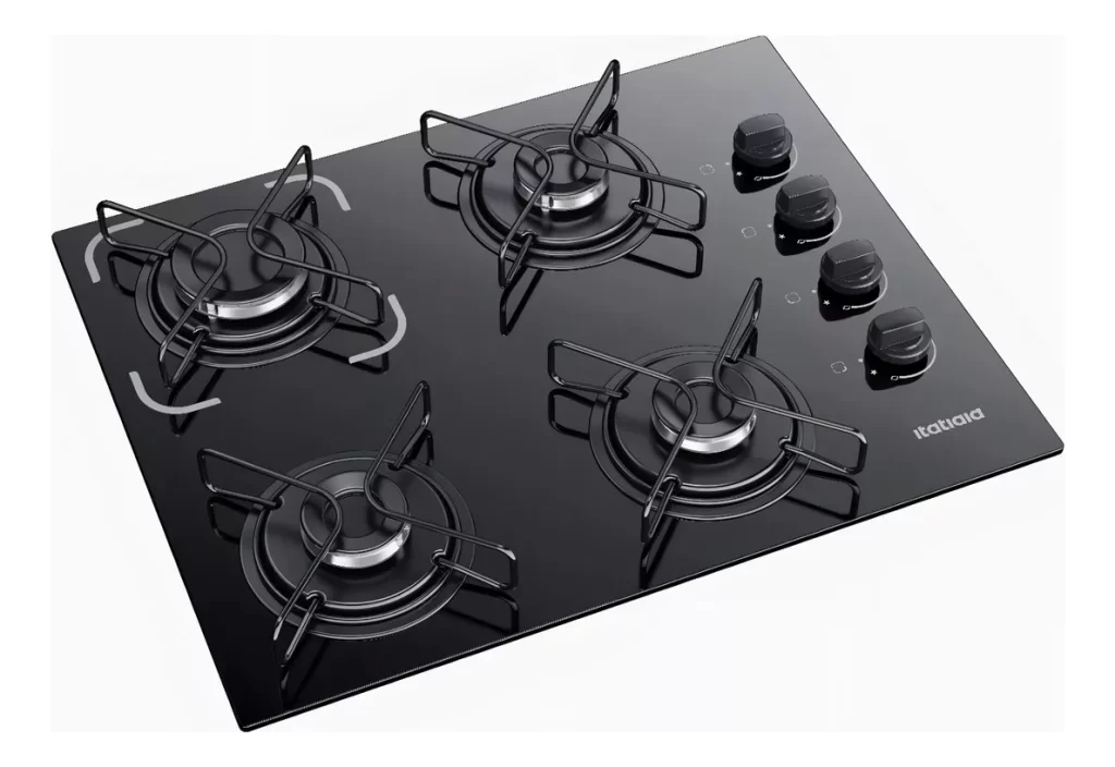 Cooktop 4 Bocas Preto 127V/220V