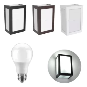 Arandela Alumínio 5 Vidros E27 17 Cm + Lâmpada Led