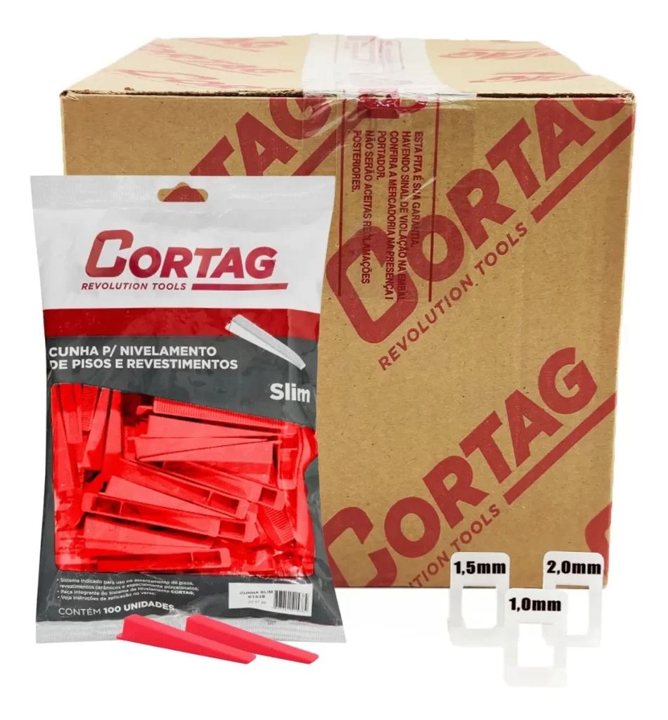 1000 Espaçadores / Nivelador Slim + 100 Cunhas Slim Cortag