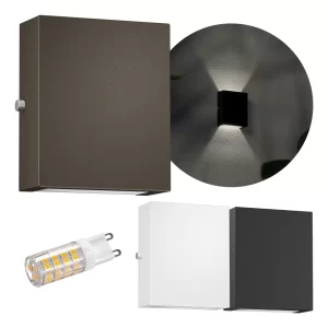 Arandela Mini Slim 2 Focos Externa + Led G9 5w