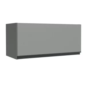 Armário de Cozinha Aéreo 80 cm 1 Porta Basculante Cinza Nice