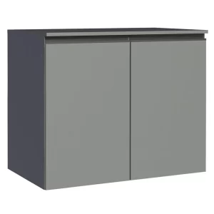 Balcão Armário de Cozinha 80 cm 2 Portas Suspenso Cinza Nice