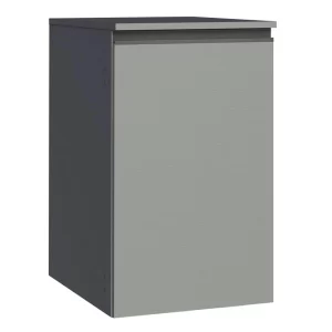 Balcão Armário de Cozinha 40 cm 1 Porta Suspenso Cinza Nice