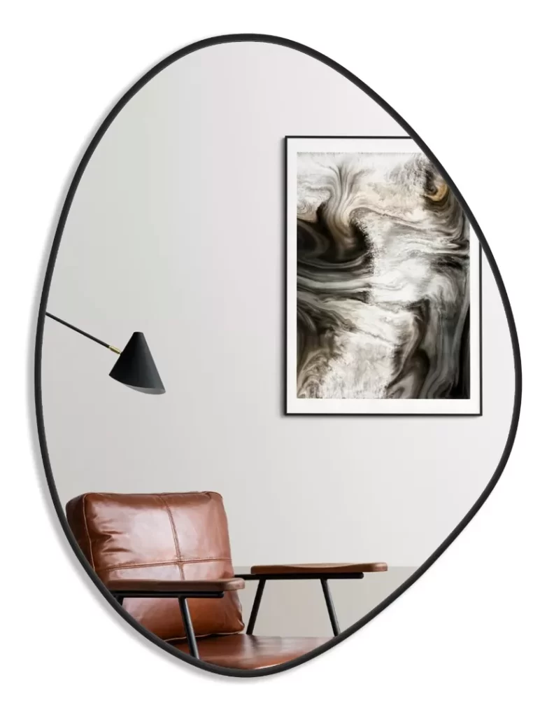 Espelho Orgânico 60cm x 40cm Preto