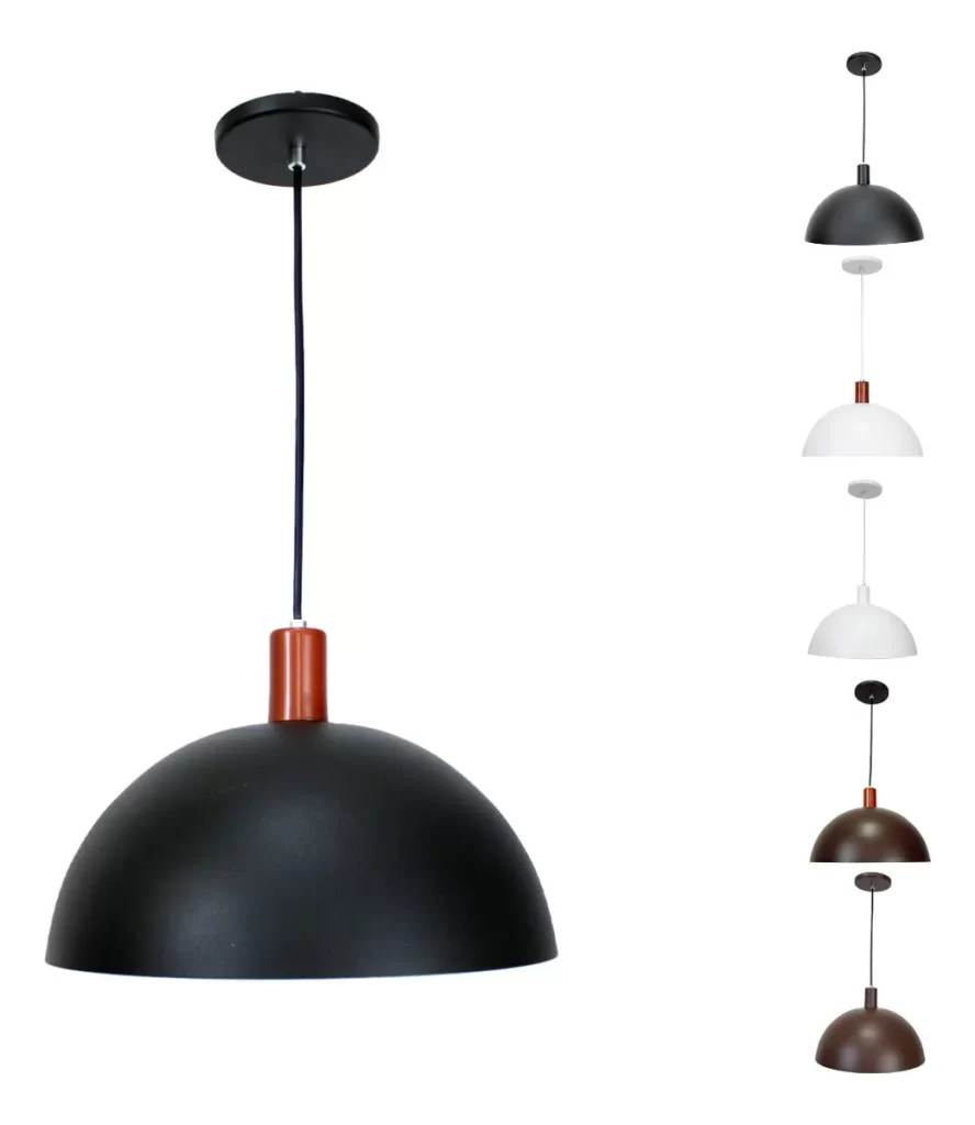 Lustre Pendente Meia Lua 30cm