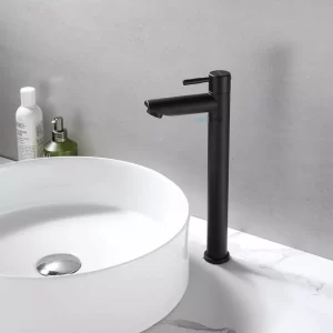 Torneira Banheiro Convencional Preto Fosco Bica Alta
