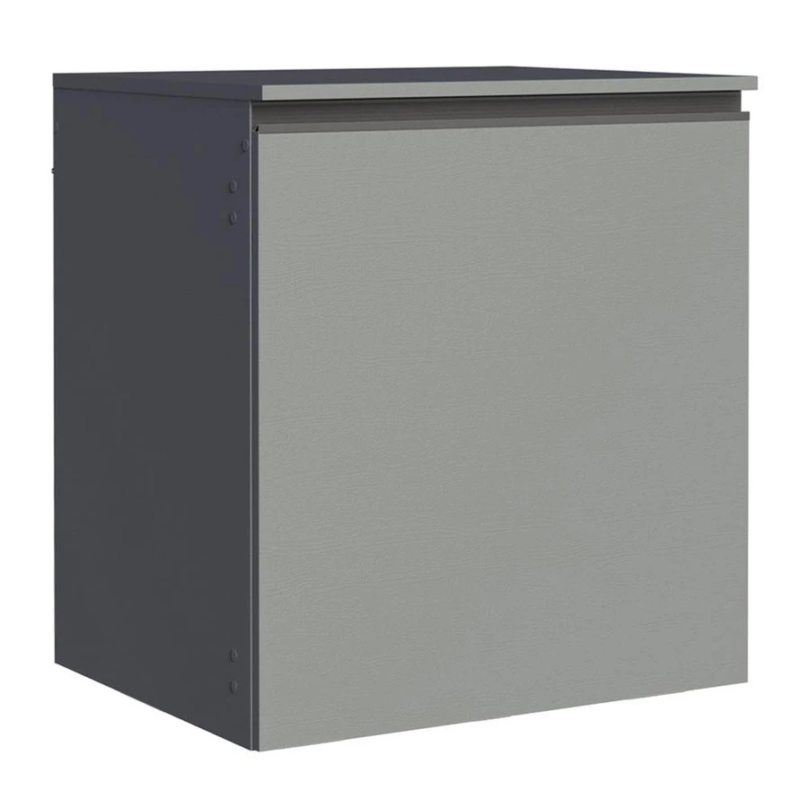 Balcão Armário de Cozinha 60 cm 1 Porta Suspenso Cinza Nice