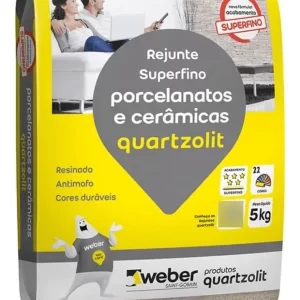 Rejunte Porcelanato/Cerâmica 5kg Quartzolit Cinza Urbano