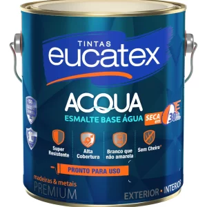 Tinta Esmalte Base Água Sem Cheiro Acetinado Ou Fosco 3,6l Branco ou Preto