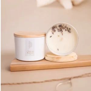 Vela Aromática Artesanal 100g – Vários Aromas e Cores
