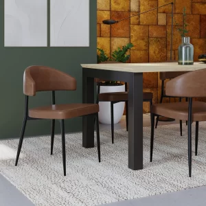 Kit 2 Cadeiras de Jantar com Estrutura em Aço