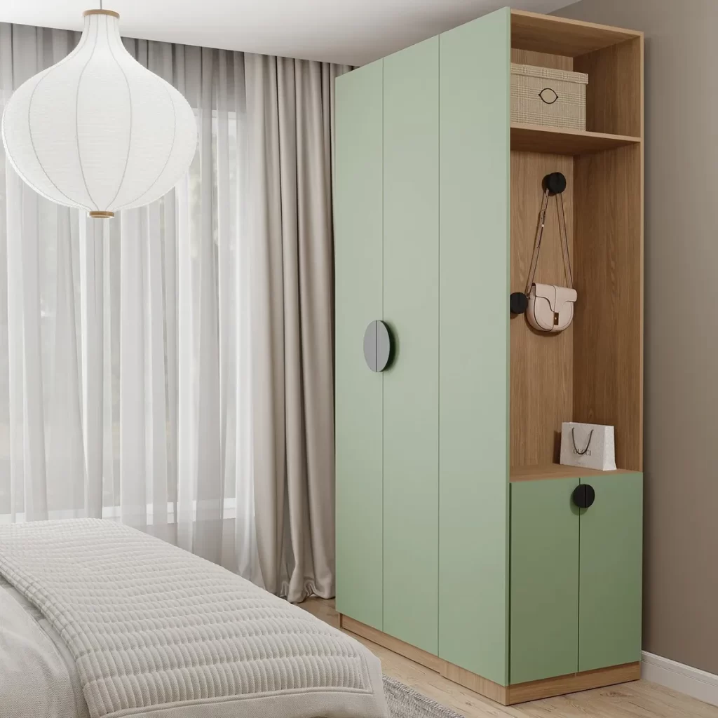 Guarda-roupa MODULAR 2 Peças Nicho Com 2 Gavetas Verde