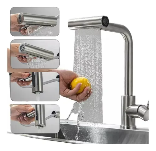 Torneira Pia Gourmet Monocomando Flexível com ducha