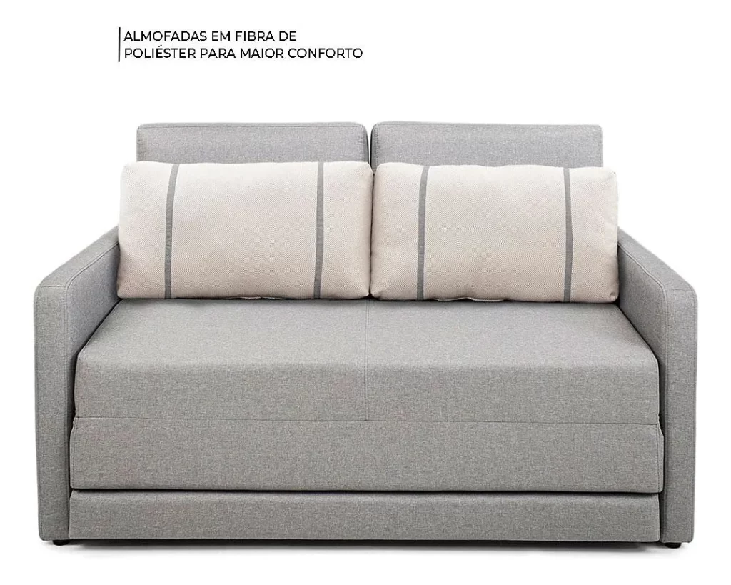 Sofá-cama Herval Linho Chumbo