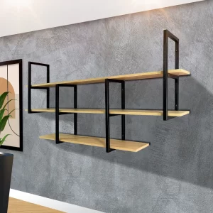 Prateleira Industrial Suspensa Organizadora Para Sala 150cm
