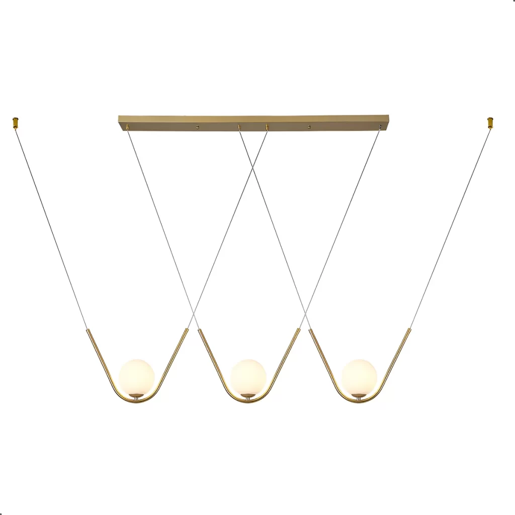 Lustre Pendente Jabuticaba Dourado Sala Jantar