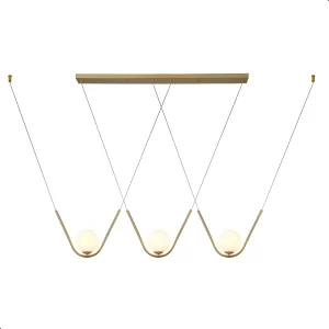 Lustre Pendente Jabuticaba Dourado Sala Jantar