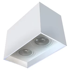 Spot Sobrepor Duplo Par20 E27 Branco ou Preto