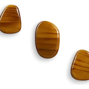 Conjunto 3 Ganchos Cabideiros Orgânicos Em Pinus Com Verniz