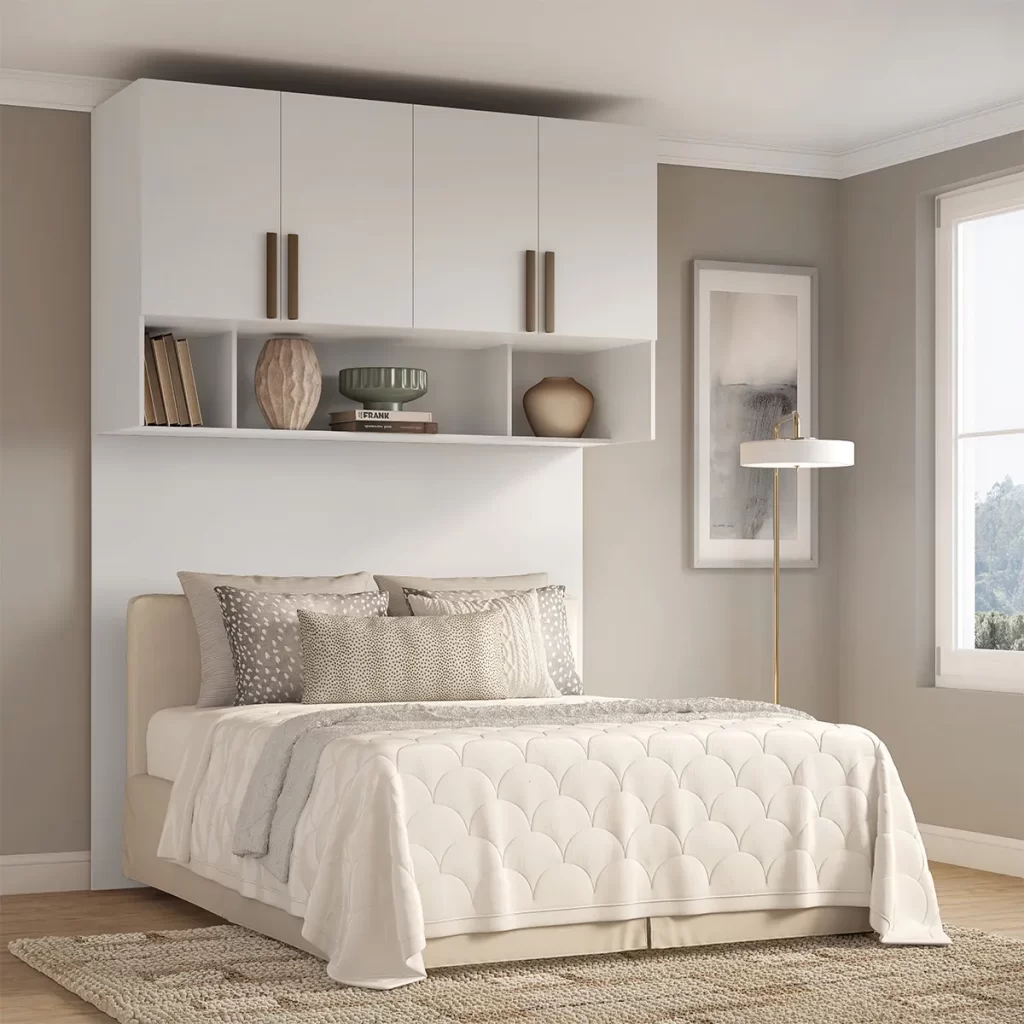 Armário Aéreo com Cabeceira Casal MODULAR ALTEZZA TREND