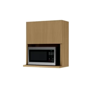 Armário Aéreo MODULAR Micro 1 Porta Basculante Nesher Rainha 70 Cm Ripado 100 Mdf