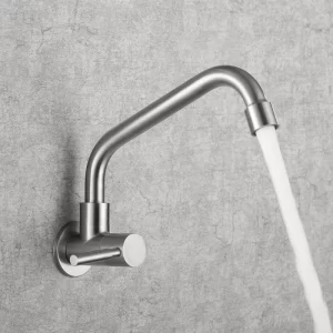 Torneira Cozinha Tanque Aço Inox 304 de parede água fria