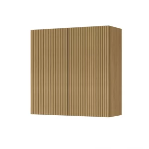 Armário Aéreo MODULAR 2 Portas Nesher Rainha 80cm Ripado 100 Mdf