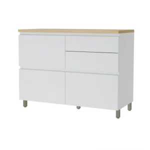 Balcão MODULAR 1 Porta Basculante 4 Gavetas Nesher Rainha 120cm 100 Mdf