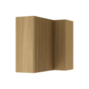 Armário Aéreo MODULAR Canto Ripado Rainha 2 Portas 92X52cm 100 MDF