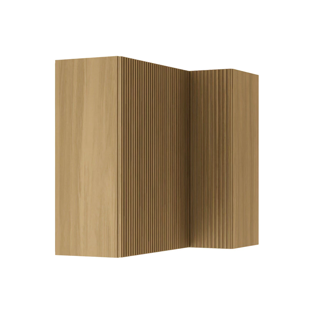 Armário Aéreo MODULAR Canto Ripado Rainha 2 Portas 92X52cm 100 MDF