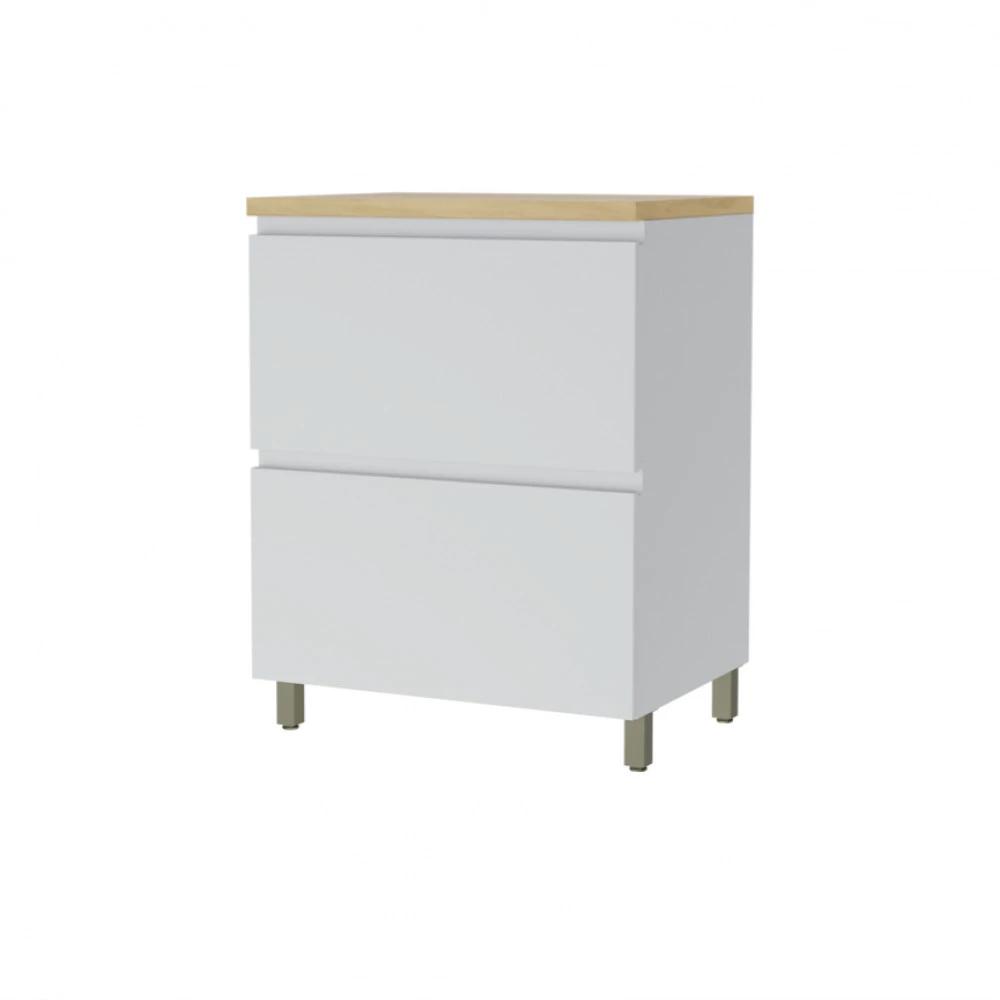 Balcão MODULAR 1 Porta Basculante 1 Gaveta Nesher Rainha 70cm 100 Mdf