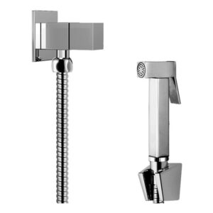 Ducha Higiênica Quadrada Em Metal Cromada