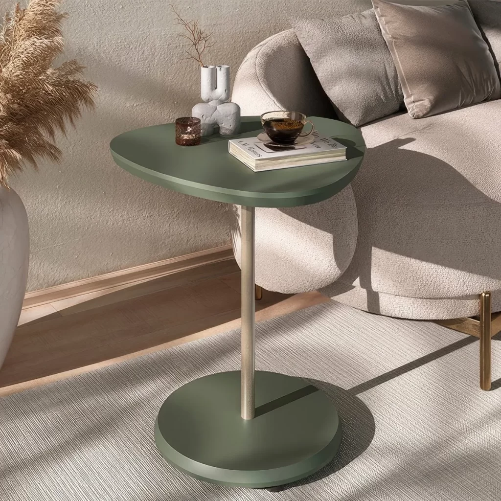 Mesa De Apoio Lateral Oval – 100% Mdf – Menta