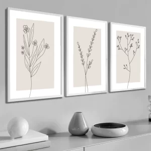 Conjunto Quadros Decorativos Moldura 50×70 cm