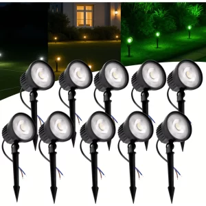 Kit 10 Espetos Luminária Jardim LED 9W