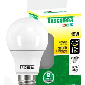 Kit 10 Lâmpadas Led Bulbo 15w E27 Branca Quente 3000k