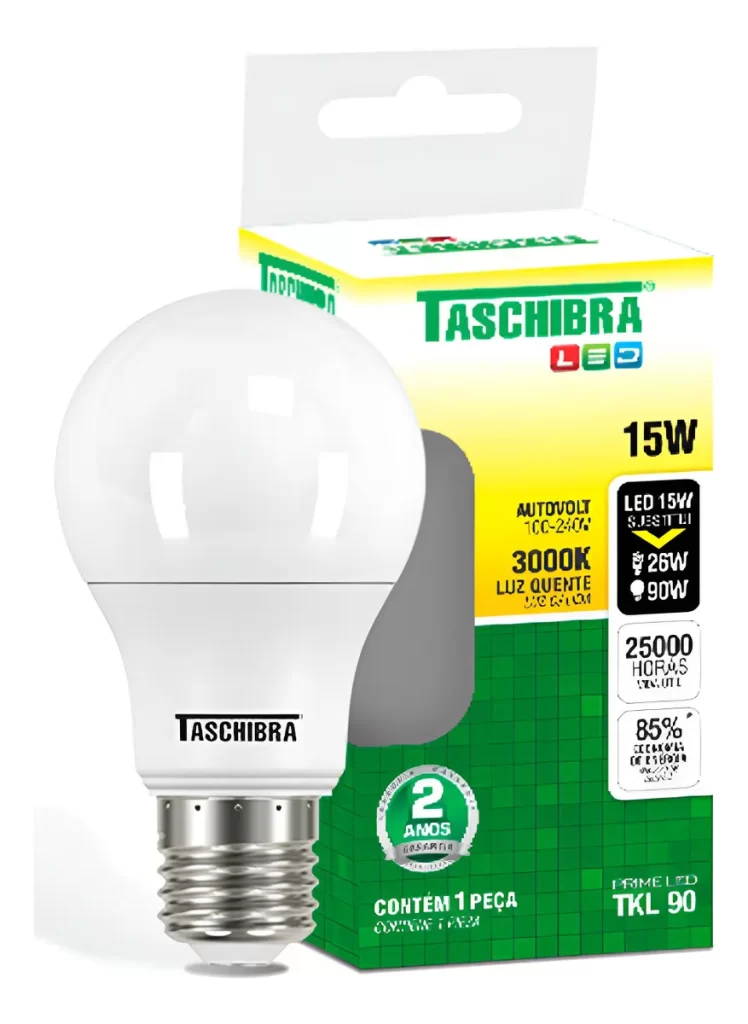 Kit 10 Lâmpadas Led Bulbo 15w E27 Branca Quente 3000k