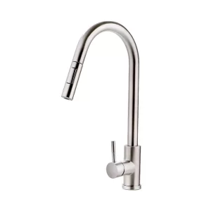 Torneira para cozinha gourmet misturador monocomando em Aço Inox Prata